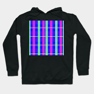 Neon Aesthetic Artair 1 Hand Drawn Textured Plaid Pattern Hoodie